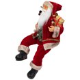 thumbnail image 4 of Northlight 24" Sitting Santa Claus with Gift Bag and Presents Christmas Figure, 4 of 5