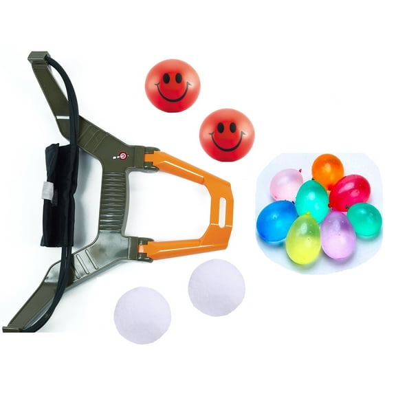 Mega Ball Launcher with 2 Foam Balls, 2 Snow Balls and 1 Package of Water Balloons