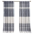 thumbnail image 1 of INK+IVY Mila Cotton Printed Window Curtain Panel with Lining in Navy, 1 of 9