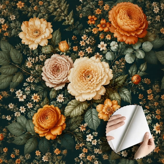 Vintage Floral Wallpaper Dark Botanical Garden Peel and Stick Waterproof Wall Decoration for Bedroom Living Room Kitchen Cabinet Drawer Removable SelfAdhesive Film 17.7 * 78.5 in