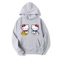thumbnail image 1 of 2024 New Hello Kitty Women Hoodie Cartoon Anime Men Oversized Sweatshirt Spring Autumn Yellow Couple Pullover Clothes Tops ZR, 1 of 6