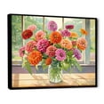 thumbnail image 2 of Designart "Zinnias In Farmhouse Still Life" Zinnias Floater Framed Canvas Prints, 2 of 5