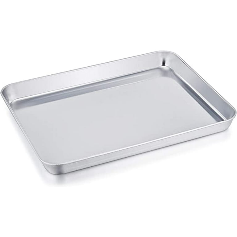 Stainless Steel Baking Tray , Oven Pan Rectangle Size 10 x 8 x 1 inch