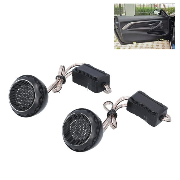 Tweeter de Automóvil, Altavoz de Audio Negro Alta Sensibilidad 2pcs para Automóvil