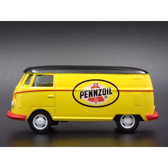 Open Box 1950-1967 VW VOLKSWAGEN TYPE 2 T1 PANEL VAN PENNZOIL RARE 1:64 DIECAST MODEL CAR