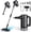 Black, variant on Detachable Handheld Steam Cleaner with 380mL Tank 260 ℉   Multi-Purpose Floor Steamer for Hardwood Tile Grout Windows Bath Kitchen 3-Level Steam Control