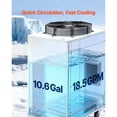 thumbnail image 5 of KFFKFF Industrial Water Chiller, 27,300 BTU/h Cooling System with Compressor, 10.6 Gal Tank, 18.5 GPM Max Flow Rate, Suitable for CO2 Laser Engraving and Cutting Machines, 5 of 9