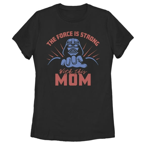 Women's Star Wars: A New Hope Force Is Strong With Mom Graphic Tee Black Medium