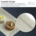 thumbnail image 2 of DISPOSABLE LACE TRAYS | for Upscale Wedding and Dining | 6 pc | Ivory | 14” x 7.5”, 2 of 5