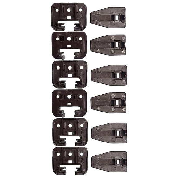 Rite Trak Drawer Repair Kit - 6 Sets - Brown L6CRT1 - Kenlin Rite-Trak I Drawer Slides & Stops Replacement - Furniture Repair Parts