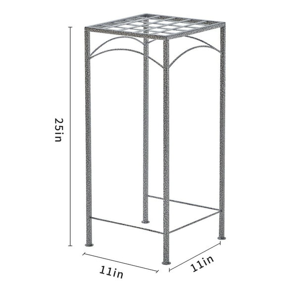 HOME TRENDS 25 IN TALL METAL PLANT STAND, 25 IN METAL PLANT STAND