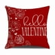 thumbnail image 1 of Juego de 2 fundas de cojín decorativas con forma de corazón y rayas rojas | Cojines de sofá de exterior de 40,6 x 40,6 cm para San Valentín | Impresión a doble cara con cremallera oculta para, 1 of 1