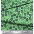 thumbnail image 3 of Soimoi Poly Georgette Fabric Snowflake Artistic Fabric Prints By Yard 42 Inch Wide, 3 of 3