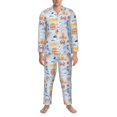 thumbnail image 3 of Balery Cute Shark Pijama para Hombre de Dos Piezas con Manga Larga, Conjunto de Dormir y Descanso Suave con Bolsillos-X-Large, 3 of 7
