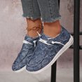 thumbnail image 5 of Willtoo Canvas Shoes for Women Lace‑Up Canvas Casual Loafers, Textured Lightweight Walking Shoes, Slip‑On Adjustable Toggle Laces Low‑Top Fashion Footwear, 5 of 6