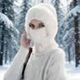 thumbnail image 7 of 3 in 1 Beanie Hat For Women, Fleece Lined Knit Beanie Hat with Scarf and Mask, Fall Winter Warm Knitted Ski Scarf and Mask Set for Cold Weather, 7 of 7
