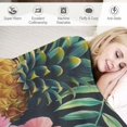 thumbnail image 3 of JRXY Palm Leaves Hibiscus Flowers Hawaii Throw Blanket Ultra Soft Warm All Season Tropical Pineapples Fruit Decorative Blankets for Bed Chair Car Sofa Couch Bedroom White, 3 of 6