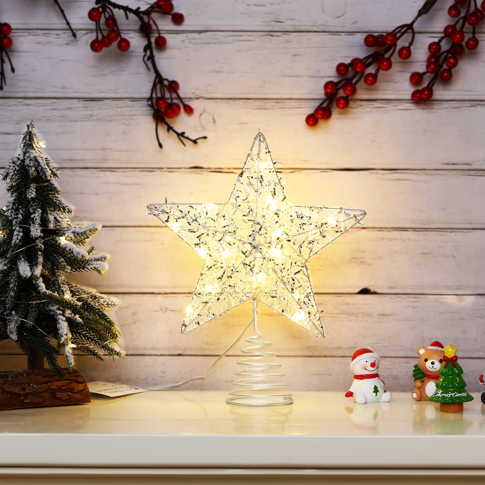 Roylvan Christmas Tree Topper Star with Remote Control, 60 LED