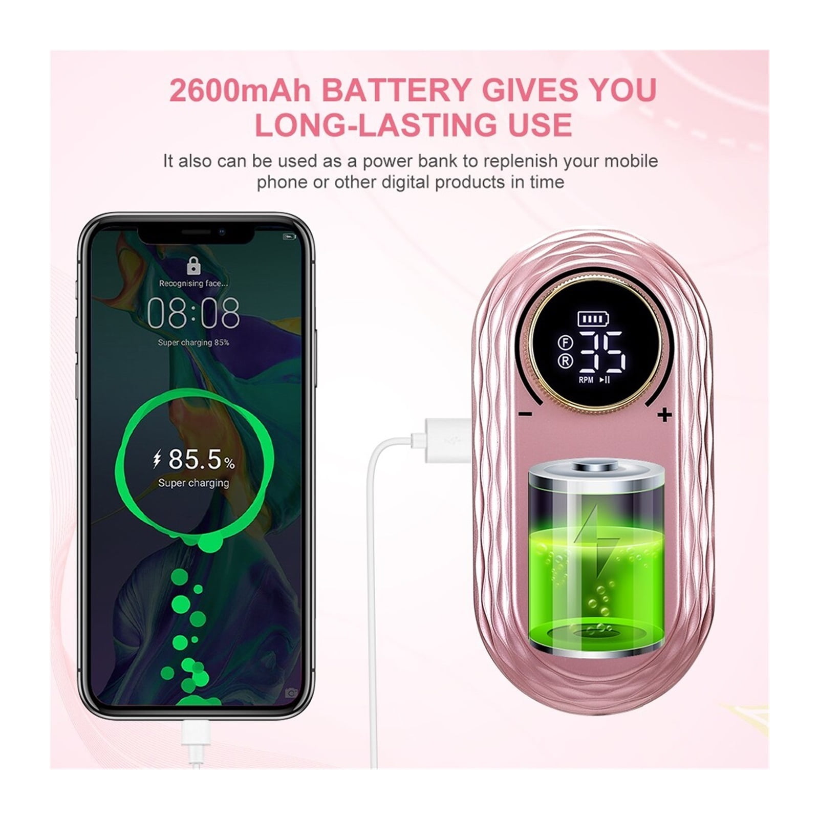 35000RPM Electric Nail Drill Machine,Professional Rechargeable Nail File Nails,Electric Nail File For Acrylic Nails Gel Nails ,Low Noise