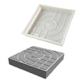 thumbnail image 4 of Paver Molds for Concrete, Concrete Paver Molds, 12X12 in Square, White Plastic, Curved Grid Pattern, Backyard Walkways, 1 Pc, 4 of 7