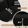 thumbnail image 5 of Aukfa 106" Cloud Sectional Sofa Boneless Couch Modular Sofa Bed for Living Room, 2Pillows, Left Chiase, Corduroy, Black, 5 of 9