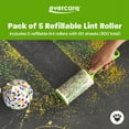 thumbnail image 6 of Evercare Pack of 5 Extreme Stick Pet Giant Lint Rollers, 60 Sheets Each, 300  Total, 6 of 7