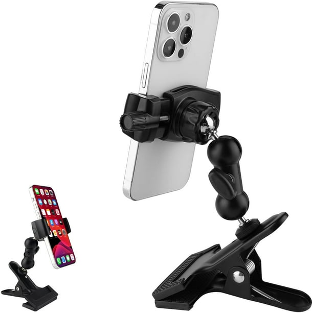 Soporte para teléfono Mippko con clip para escritorio, mesa o puerta de cristal