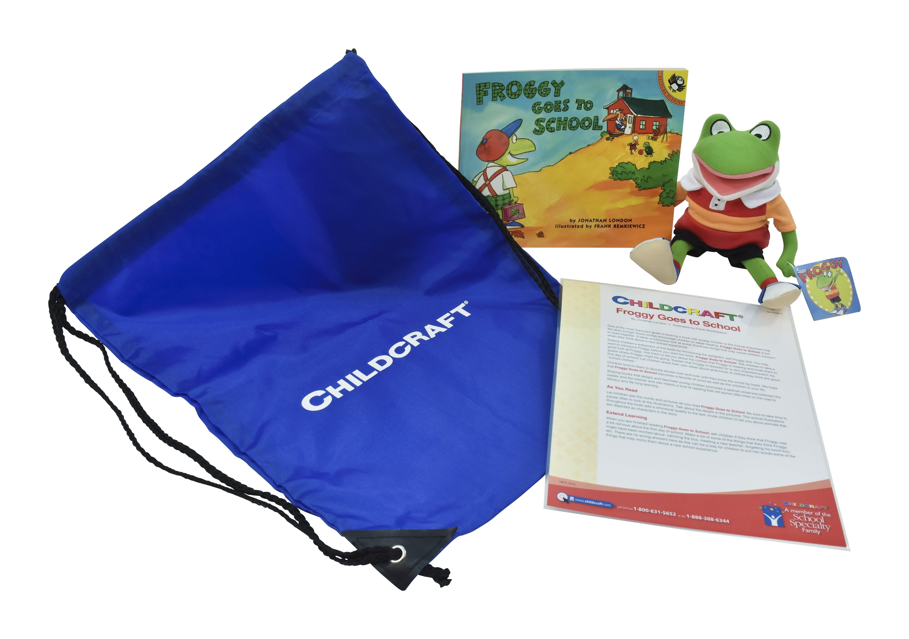 Childcraft Froggy Goes to School Literacy Bag, Book, and Plush