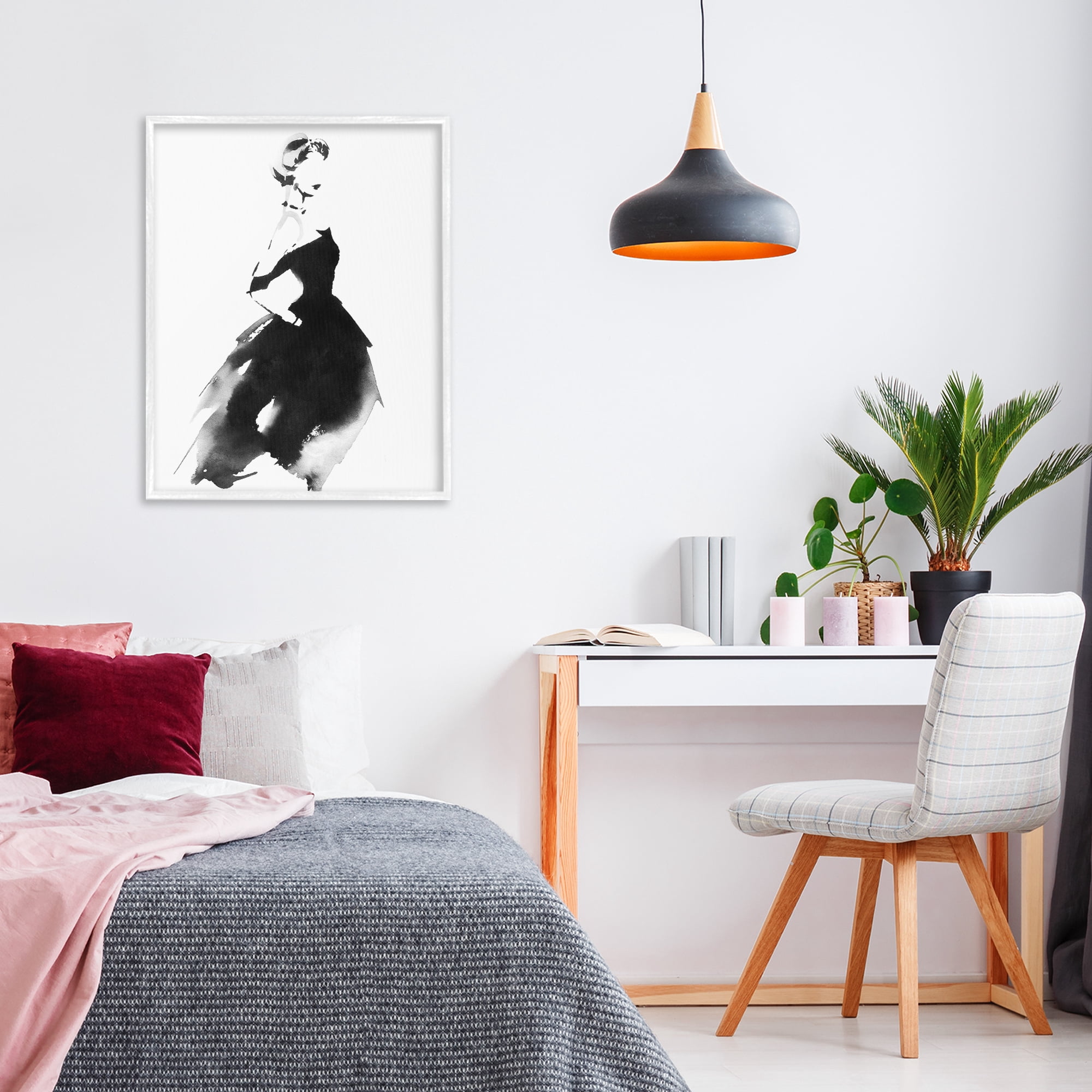 Stupell Industries Shadow Waltz Silhouette White Framed Giclee Art, design by Svetlana Aleynikova