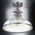 thumbnail image 5 of Luxury Traditional Indoor Ceiling Light, 12.50''H x 13.50''W, with Classic Style Elements, Vintage Design, Brushed Nickel Finish and Clear Seeded Glass, UQL3669, 5 of 7