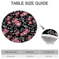 thumbnail image 6 of Round Fitted Tablecloth with Elastic Edges Fits 36"-44" Round Tables Pioneer Colorful Floral Waterproof Table Cover Washable Indoor and Outdoor for Party Kitchen Dinner Banquet Patio Picnic, 6 of 7