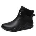 thumbnail image 2 of KANG Fashion Women's Fashion Color Block Couple Short Rain Boots, Plush Lined Waterproof Non- Rubber Rain Boots for Outdoor Black 41, 2 of 3