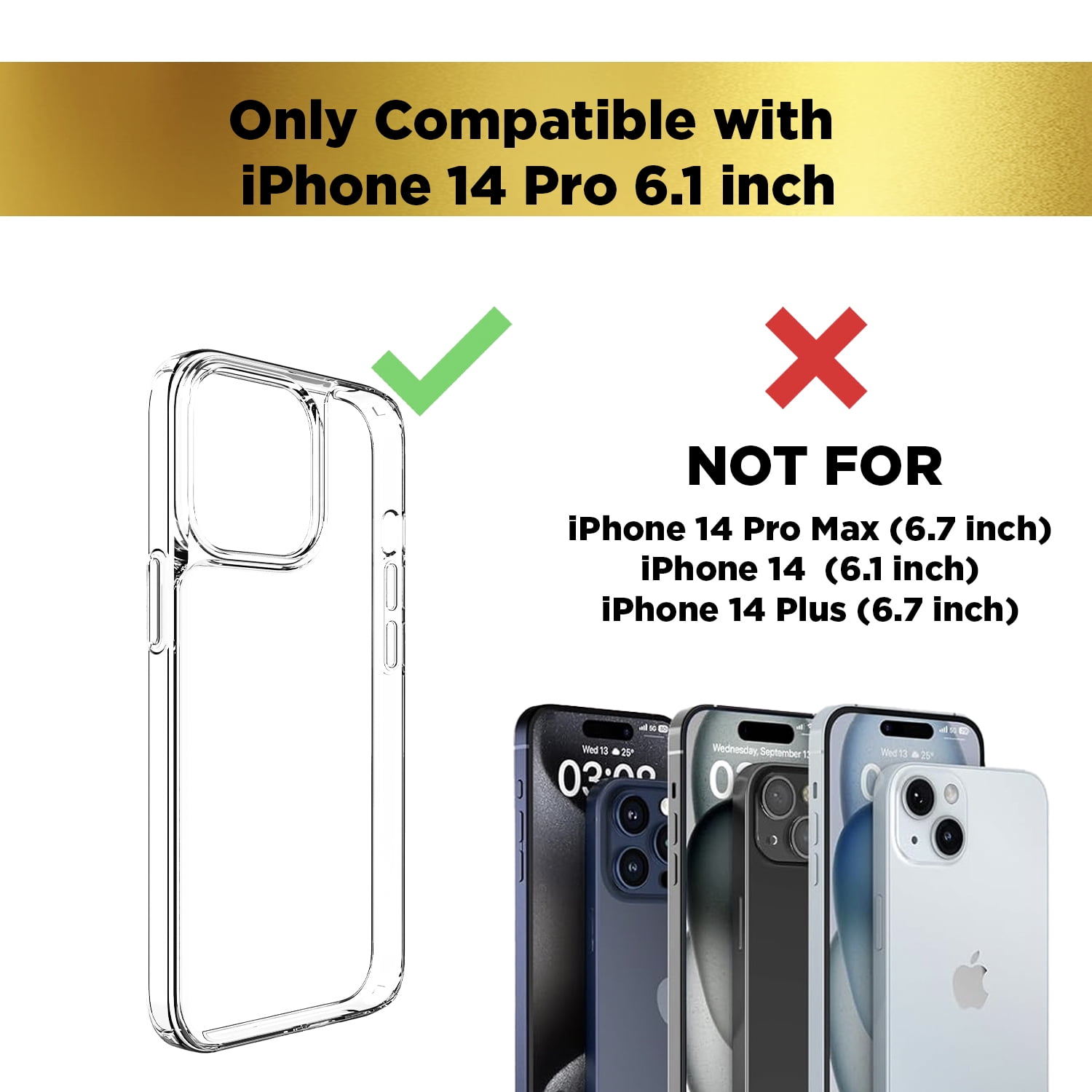Liquipel Back Cover Cell Phone Case for iPhone 14 Pro, Mirror