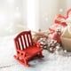 thumbnail image 4 of Christmas Mini European Wooden Vintage Rocking Chair Small Cloth Doll Miniature Furniture Chair Props Pendant Model, 4 of 6