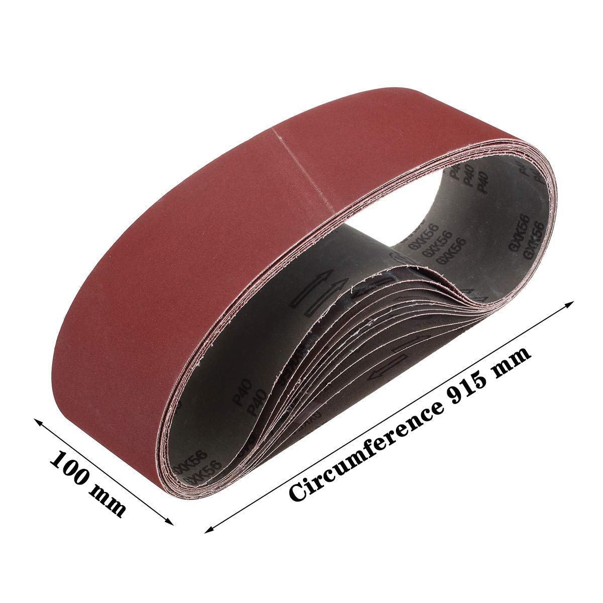 Sanding Belts, 100 mm x 915 mm 80/120 