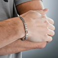 thumbnail image 4 of Men’s Silver Bracelet Set – Stainless Steel Cuban Link & Rope Chain, Adjustable Waterproof Jewelry for Men, 4 of 10