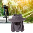 thumbnail image 4 of Sombrero de sombrilla, gorra desmontable para pesca al aire libre, senderismo, orejera, cubierta para el cuello, tecnología innovadora, 4 of 14