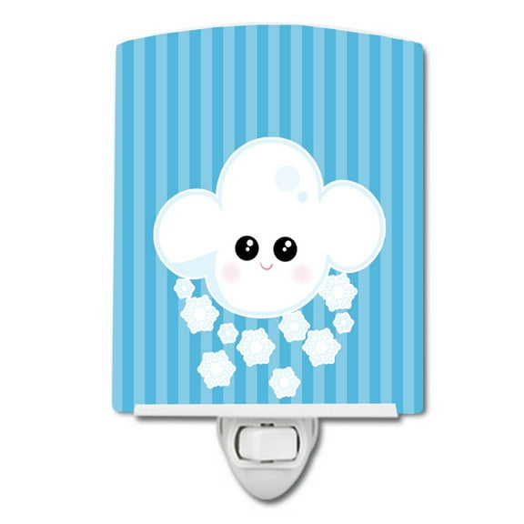 Caroline's Treasures BB7158CNL Weather Snowing Face Ceramic Night Light, 6x4x3", multicolor