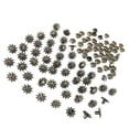 thumbnail image 1 of 6x 30 Juegos de Remaches de Flores de Aleación, Botones con Púas en Forma de S para Bolsas de Bricolaje 6 piezas, 1 of 8