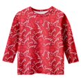 thumbnail image 4 of TZEWGL Tees For Toddler Fashion Functional Printed Crew Neck 3/4 Quarter Sleeve Blouse For Infnants size 13-14T, 4 of 5