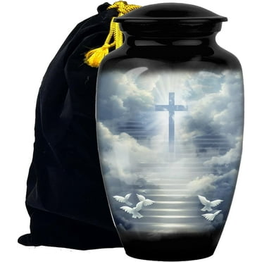 Heavenly Cross Urns,Holy Cross Heaven urn, for Cremation Ashes Large UrnUrns for Adult Cremation Ashes & Urns for Human Ashes for Home or Burial Cremation Urns