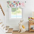 thumbnail image 6 of Valance Curtains for Kitchen Windows Happy Easter Words on Wood Board Rod Pocket Valance Colored Eggs Tree Short Window Curtain Topper for Bedroom Living Room Bathroom 54x18in,1&nbsp;Panel, 6 of 9