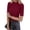 Wine, variant on JoveMarine Women's Slim Fit Solid Color Top Sexy Fitted Blouse Casual Short Sleeve Shirt for Daily Wear Spring/Summer Army Green L