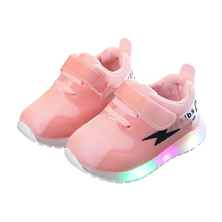 

Zshosam Kids Sneakers Children Kids Girls Boys Light Luminous Shoes Sport Shoes Baby Running Shoes(Pink 29)