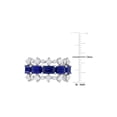 thumbnail image 3 of 6.65 (Ctw) Lab-Created Blue and White Sapphire Ring Band in Sterling Silver for Women, 3 of 6