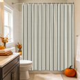 thumbnail image 6 of Dark Green Striped Shower Curtains for Bathroom, Modern Stripes Vintage Beige Waterproof Fabric Shower Curtain, Decorative Bathroom Curtain for Bathtub, 36"x72", No Hooks Included, 6 of 9