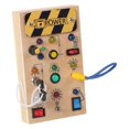 thumbnail image 2 of Tablero sensorial de madera Montessori con luces LED, juguetes de viaje para bebés, juguetes sensoriales, material didáctico, interruptor de juguete C, 2 of 9
