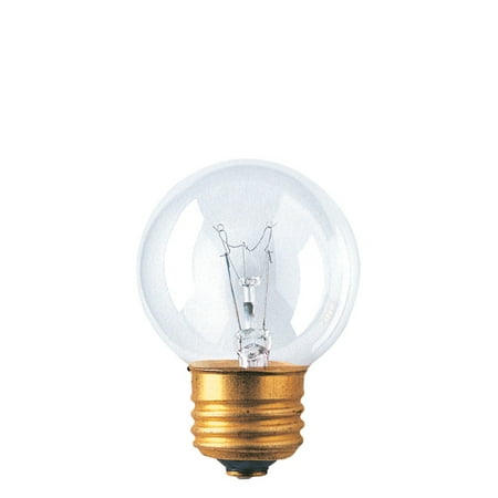 

25 Watt Incandescent G16.5 Globe Medium Base Clear