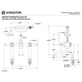 thumbnail image 2 of Kingston Brass AE103T2 Aqua Vintage 7" Center Deck-Mount Clawfoot Tub Faucet with Hand Shower, Polished Brass, 2 of 5