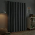 thumbnail image 7 of Eclipse Kids Dot Clip 100% Blackout Rod Pocket Back Tab 84" long x 40" wide Curtain panel in Grey, 7 of 7